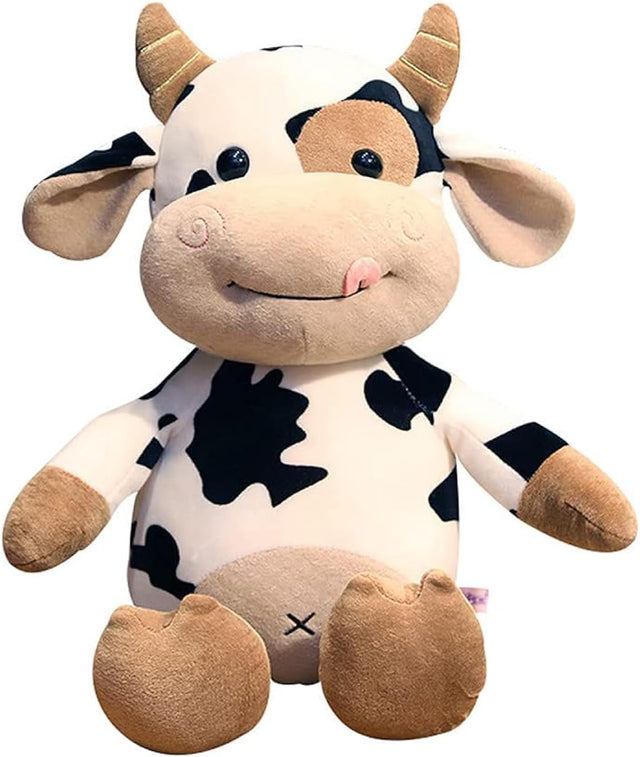 Cow Plush Toy, 40 cm Stuffed Animal Throw Plushie Pillow Doll, Soft Fluffy Friend Hugging Cushion - Present for Every Age & Occasion.