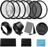 Fotover B4K-758mm Close-up Filter Kit, 4 Pieces(+1,+2,+4,+10) Macro Filter Accessory Close-up Lens Filter Kit Set with Lens Filter Pouch for Canon Nikon Sony Pentax Olympus Fuji DSLR Camera+Lens Cap.