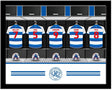 Personalised Dressing Room Photo Framed Print for Queens Park Rangers supporters, large 14x11 black frame, officially licensed.