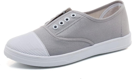 Hitmars Womens Canvas Shoes Slip On Trainers - Fashionable Lightweight and Breathable.