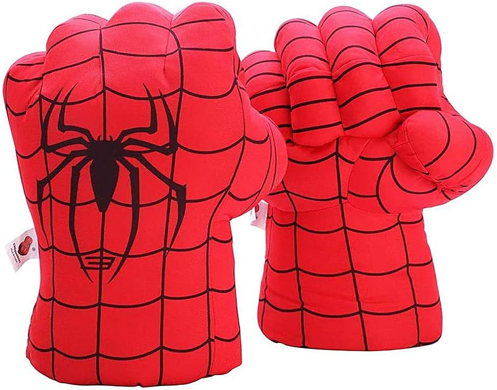 CGBOOM Smash Hands Boxing Gloves Toys Big Soft Plush Hero Fists, Superhero Toys for Boys Girls, Role Play Costume Birthday Gift for Kids Toddlers Age 3+ (1 Pair Red).