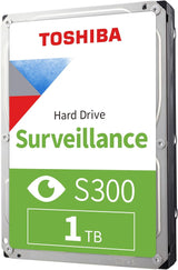 Toshiba 4TB S300 Surveillance HDD - 3.5' SATA Internal Hard Drive Supports up to 64 HD cameras at a 180TB/Year workload (HDWT720UZSVA).