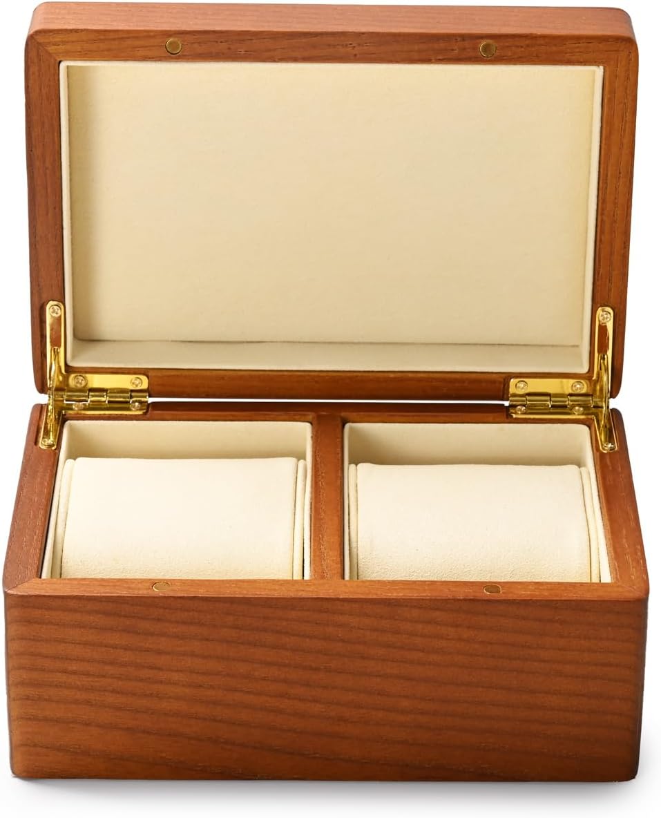 Oirlv Wooden Watch Box Double Watch Storage Box for Watch Display and Organiser.