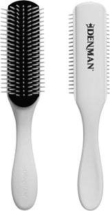 Jack Dean by Denman Curly Hair Brush D3 (All Black) 7 Row Styling Brush for Detangling, Separating, Shaping and Defining Curls - For Women and Men