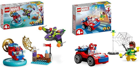 LEGO Marvel Spidey and his Amazing Friends Spidey vs. Green Goblin Super Hero Building Toy with Minifigures, Gift for 4 Plus Year Old Kids, Boys, Girls & Fans of Spider-Man and Cool Vehicles 10793.