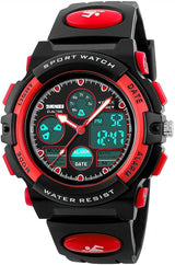 eYotto Kids Sports Watch Waterproof Boys Multi-Function Analog Digital Wristwatch LED Alarm Stopwatch.