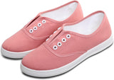 Hitmars Womens Canvas Shoes Slip On Trainers - Fashionable Lightweight and Breathable.