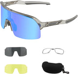 ToopMount Polarized Cycling Glasses, UV400 Sports Sunglasses with 3 Interchangeable Lenses TR90 Frame for Men Women Baseball Golf.