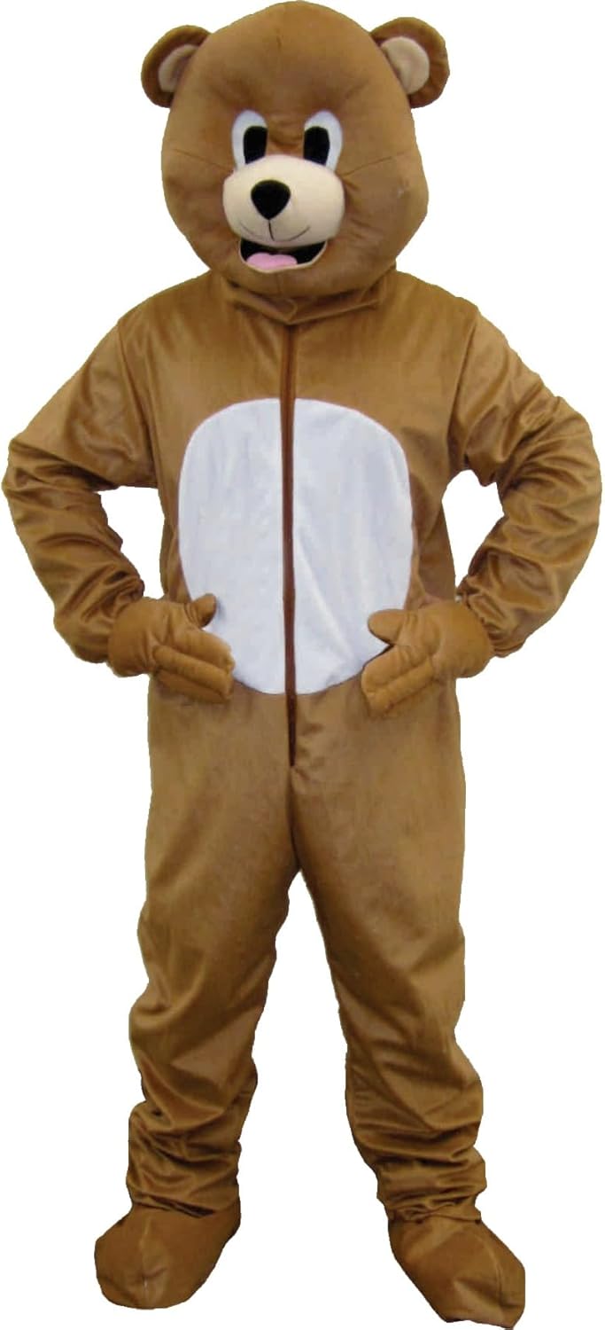 Dress Up America Brown Mascot Bear Costume for Kids and Adults - Brown Bear Role Play Costume - Beautiful Cosplay Costumes For Kids and Adults.