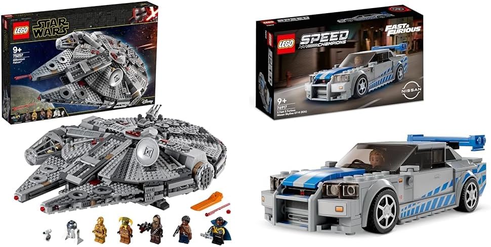 LEGO Star Wars Millennium Falcon Building Toy for 9 Plus Year Old Kids, Boys & Girls, Model Starship Set with 7 Characters Inc. Finn, Chewbacca, Lando Calrissian, C-3PO and R2-D2, Gift Idea 75257.