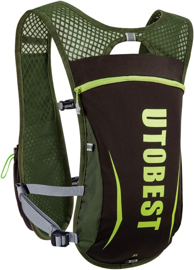 UTOBEST Running Backpacks Lightweight Hydration Pack Functional Running Vest 5L.