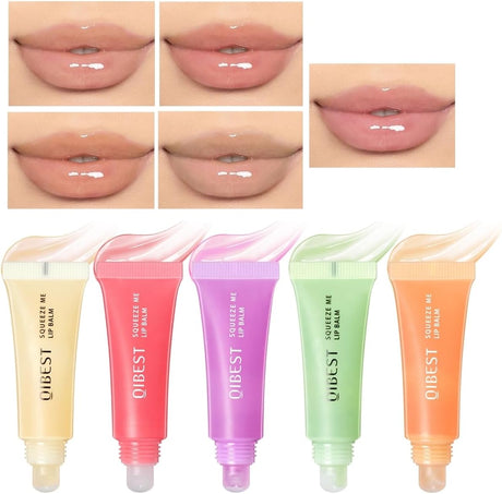 5 Piece Aloe Vera Lipstick Set Magic Temperature Colour Changing Lip Balm Long-Lasting Moisturising Cream Aloe Vera Jelly Lipstick Makeup Set (Set A).