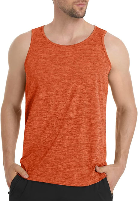 EKLENTSON Men's Tank Tops Quick Dry Gym Fitness Workout Vest T-Shirts Sleeveless Breathable Sports Undershirt Vest Top.