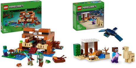 LEGO Minecraft The Frog House Building Toy, Gift for Girls and Boys & Kids aged 8 Plus Years Old, Gaming Construction Set with Characters and Animal Mob Figures 21256.