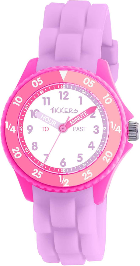 Tikkers Girl's Analog Quartz Watch with Silicone Strap ATK1087.