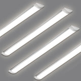 HUMIGA 4FT LED Batten Light, 40W Low Profile Wall Ceiling Surface Mounted Fitting, IP20 Slim Wide Tube Lighting for Office/Home/Shop/Workshop/Warehouse, Neutral White 4000K,2 Pack