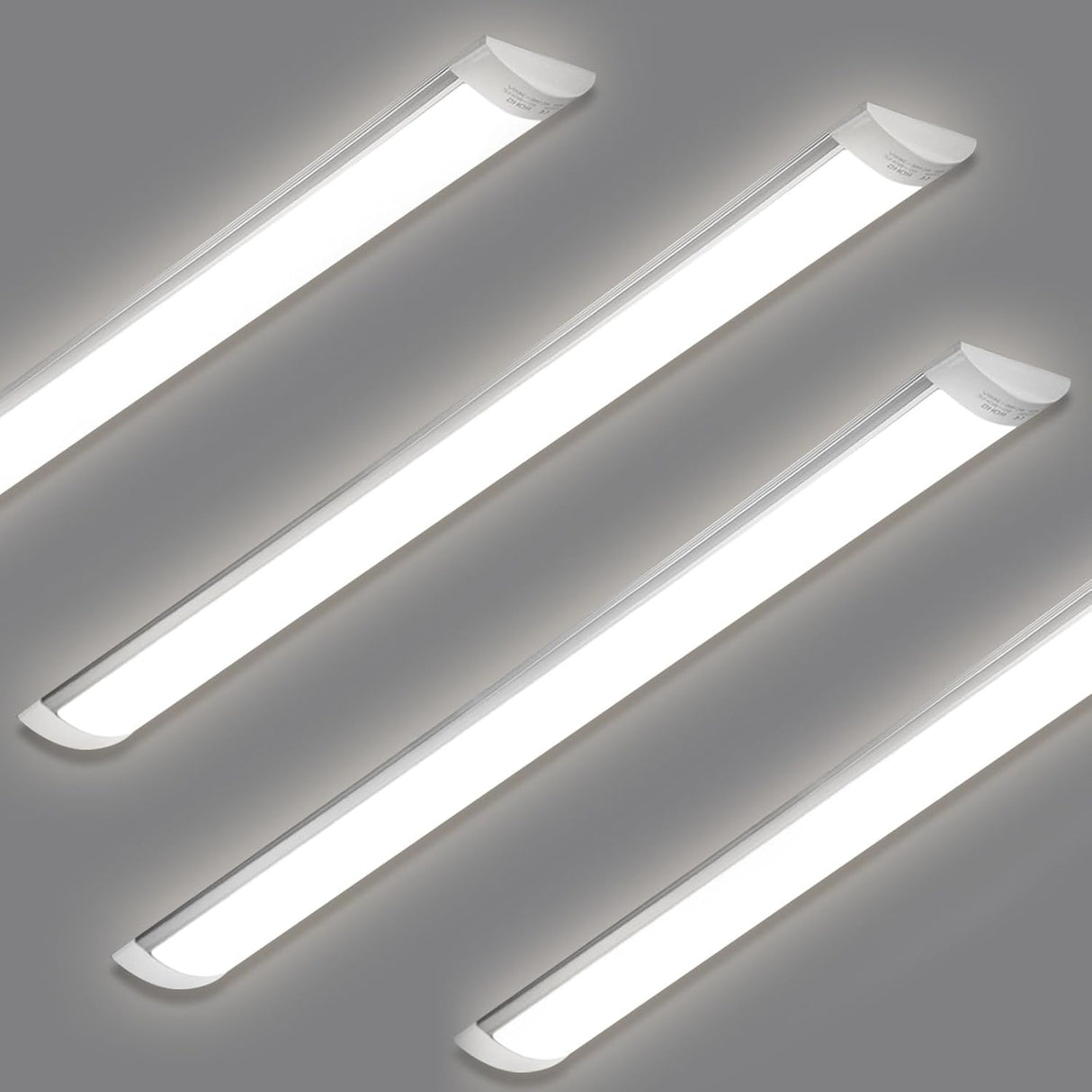 HUMIGA 5FT LED Batten Light, 50W Low Profile Wall Ceiling Surface Mounted Fitting, IP20 Slim Wide Tube Lighting for Office/Home/Shop/Workshop/Warehouse, Neutral White 4000K,2 Pack