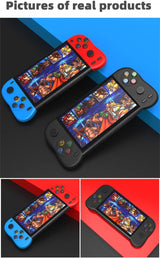 HLF 5.1 Inch HD Screen Retro Video Game Console Handle Shape Design Built In 12000 Games Hdmi Output Mp3 Mp4 E-Book Portable Game Device (Black).