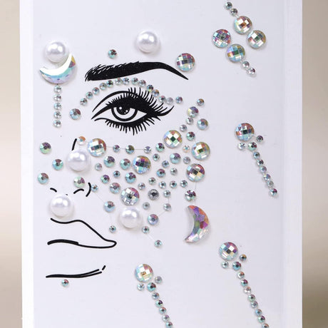 4 Set Face Gems Jewels Stick for Women Mermaid Eye Face Body Rhinestones Makeup Festival Rave Party Club Halloween Cosplay Stick Body Eye Face Jewels Gems Rhinestones Temporary Tattoos (Stars).