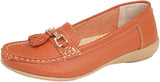 Jo & Joe Ladies Leather Moccasins Loafer Plimsole Pumps Womens Tassel Flat Shoes.