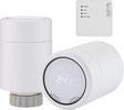 Sandy Beach Smart Radiator Valve - Smart Radiator Thermostat Valve - Amazon Smart Thermostat, Smart TRV with Zigbee Gateway Connecting to Amazon Alexa Google Home - White (Gateway + Thermostat).