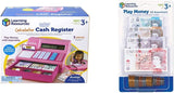 Learning Resources Pretend & Play Calculator Cash Register Pink Cash Register Toy for Kids, Pretend Play Toy Till, Ages 3+ (Amazon Exclusive).