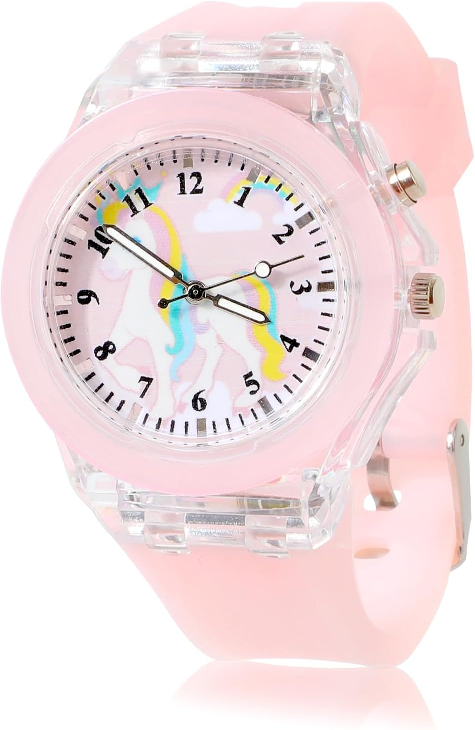 Vspek Unicorn Watch, Digital Watch for Boys Girl, Wrist Watch Girl Multifunction Wrist Watch Girl Unicorn Watch Girls Boys Watches for Kids Ages 3-12.