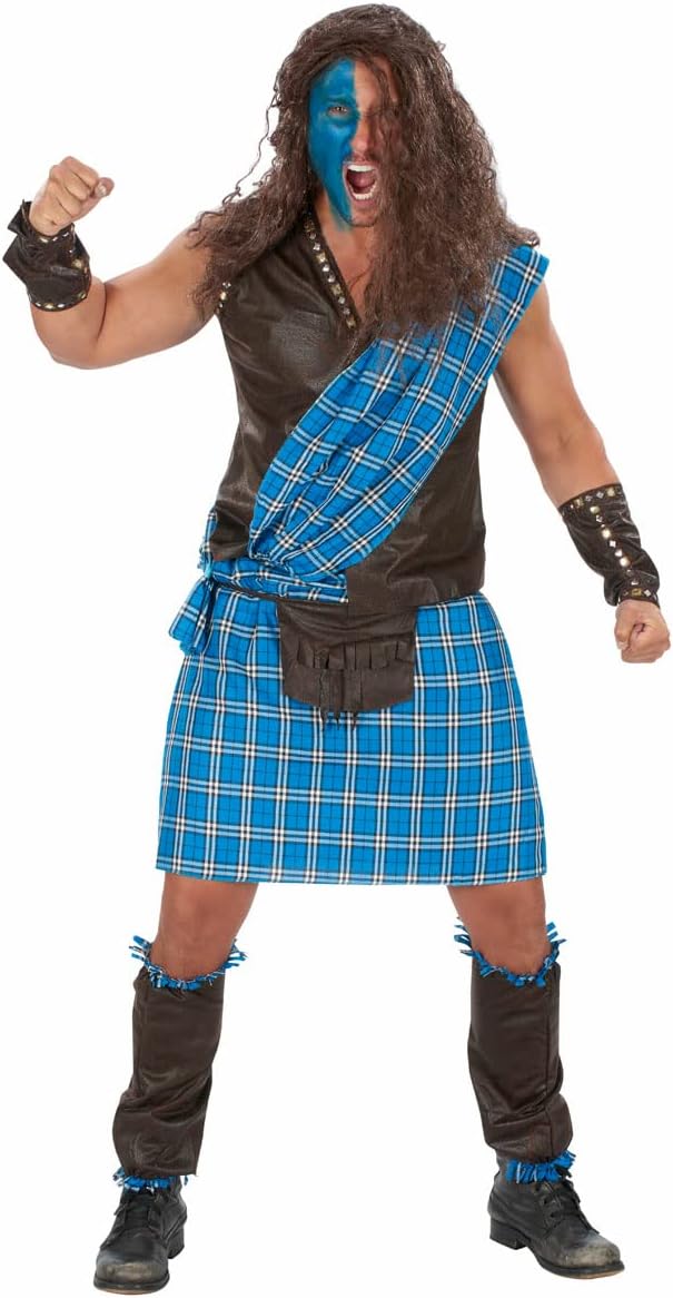 ORION COSTUMES Men's Scottish Warrior Scotsman Film Fancy Dress Costume.