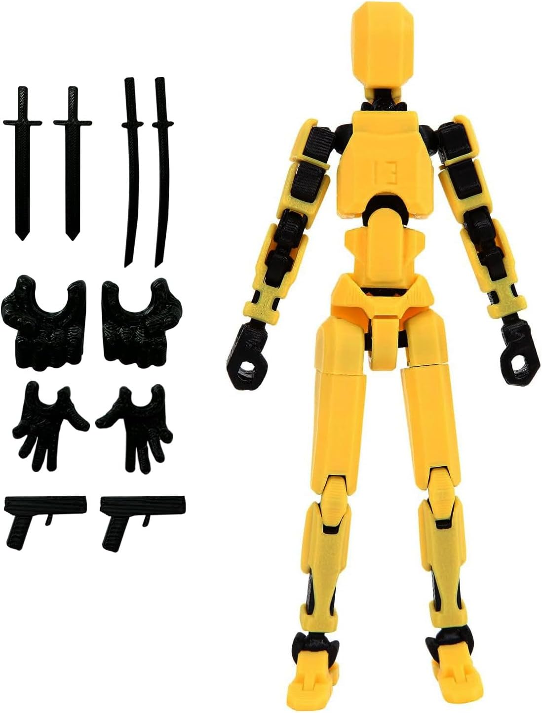 POBEC T13 Figure,Titan 13 Action Figure,T13 Action Figure,Multi-Jointed Movable Robot with 3D Printed Mannequin - Lucky 13 Action Figures Toys for Game Lovers (Blue Black).