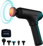 HoMedics Pro Power Handheld Physiotherapy Massager Gun - Professional Deep Tissue Physio Massaging Gun, Heated Head to Aid Relief of Muscle Tension, 6 Massage Heads, Cordless, Rechargeable - Black.