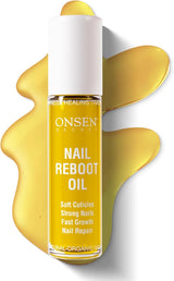 Organic Cuticle Oil for Nails - USA Made - Japanese Nail Oil Treatment for Damaged Nails - Natural Nail Care & Cuticle Repair - Visible Results For Perfect Nails - Nail Reboot Oil 10ml by Onsen.