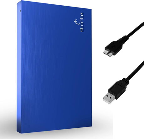 Storite External Portable Hard Drive 500GB with USB 3.0, External Backup Storage, Fast Data Transfer Suitable for PC, Mac, Xbox One, Window, Gaming, Laptop, and Desktop (Blue)