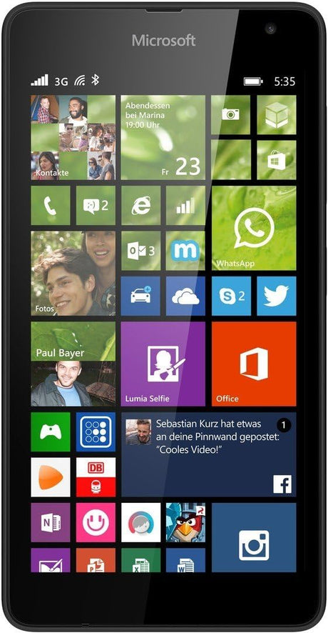 Microsoft / Nokia Lumia 535 DUAL SIM Simfree 8GB , 5 inch Touchscreen Smartphone - Black.