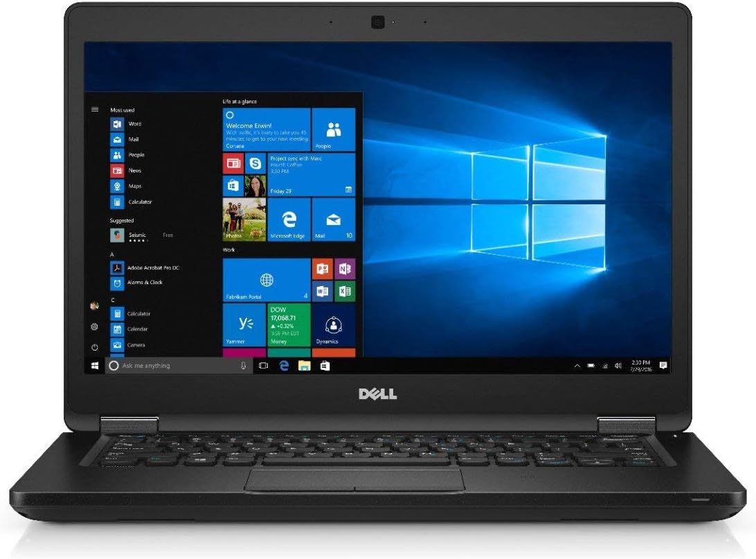 Dell Latitude 5480 14-Inch Laptop HDMI USB 3.0 Black i5 6200U 2.30 GHz 8GB RAM 240GB SSD Windows 10 Pro (Renewed).