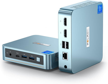 PELADN WI-6 Mini PC, Intel 12th Gen Alder Lake- N95(up to 3.4GHz), 16GB DDR4 RAM 512GB M.2 PCIe SSD, Desktop Computer Support 4K Dual Display/USB3.2/WiFi 5/BT4.2/Win 11 Pro.