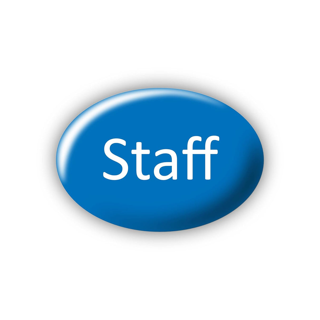 Custom Staff Name Badge for Work - Basic Blue - Pin Badges for Work Student Nurses Trainee Healthcare Retail Office Training.