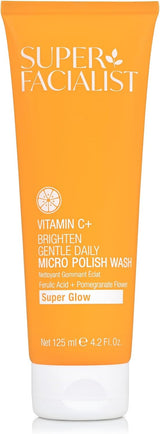 Super Facialist - Vitamin C + Brighten Skin Renew Cleansing Oil, Face Cleanser for Dissolving Makeup & Remove Daily Impurities, Contains Olive Oil, Vegan Friendly, 200ml (Cleansing Oil).