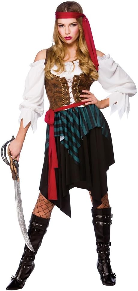 Wicked Costumes Adult Womens Caribbean Pirate Fancy Dress Costume.