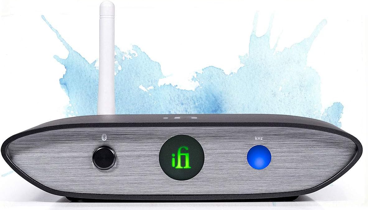 iFi ZEN Blue V2 - HiFi Bluetooth 5.0 Streamer Receiver Desktop DAC for Streaming Music to any powered speaker, A/V Receiver, Amplifier - Outputs - Optical/Coaxial/SPDIF/BRCA/4.4 Balanced (UK Version).