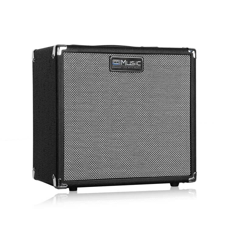 TS112 Bass Guitar Amp 30W Electric Guitar Bass Combo Amplifier with Onboard Clean and Distortion Overdrive Dual Tone Switching Practice.