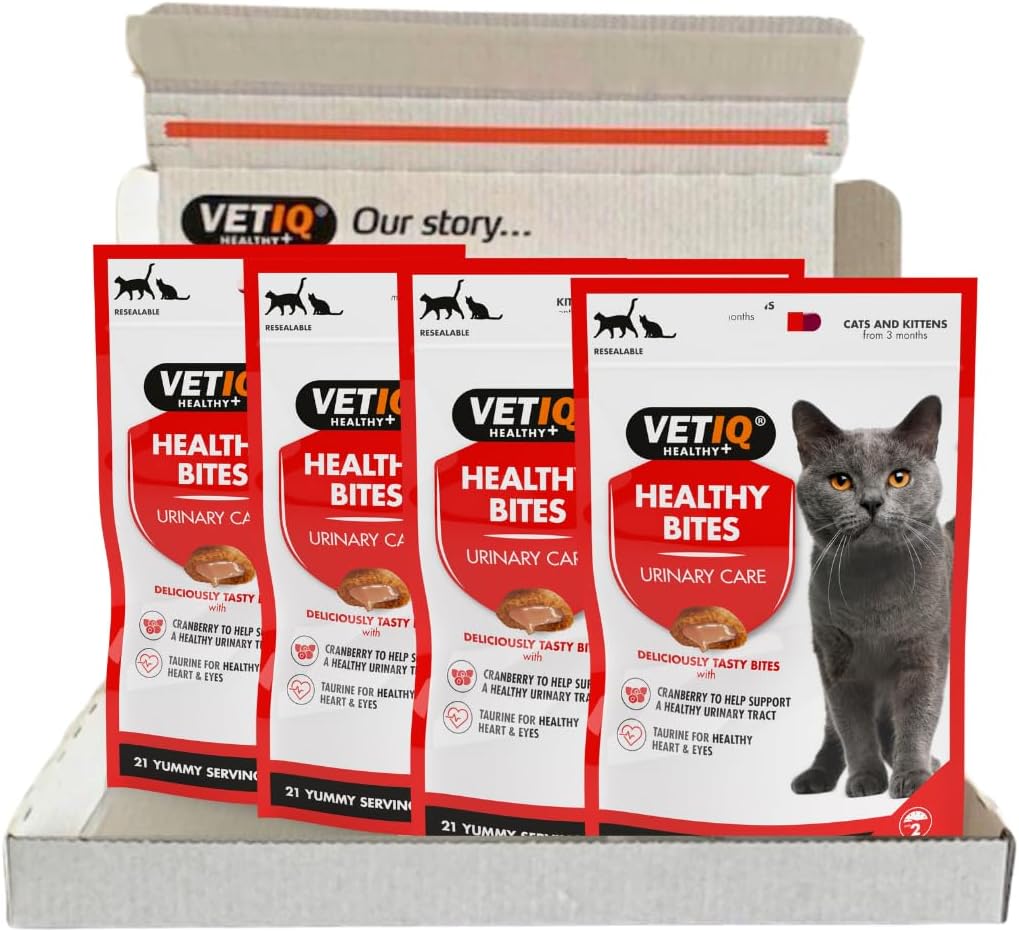 VETIQ Healthy Bites Serene Calming Treats For Cats & Kittens, Naturally Calms & Soothes, Supports Relaxation & Helps Reduce Anxiety, 65 g (Pack of 4)