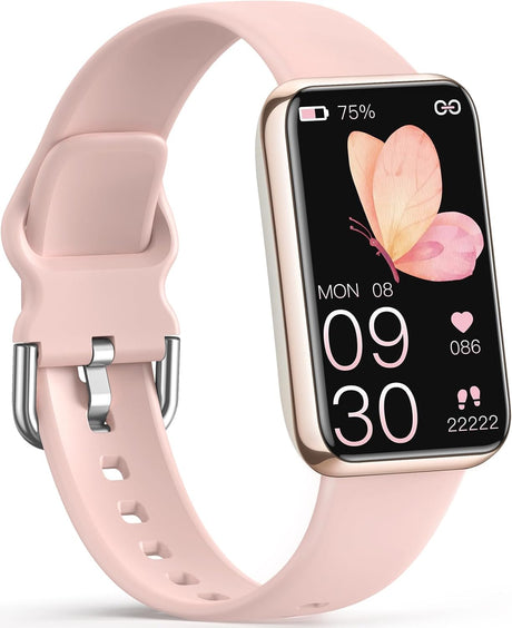 Slim Fitness Tracker with Heart Rate, Blood Pressure, Blood Oxygen and Sleep Monitor, IP68 Waterproof Activity Tracker and Smart Watches for Women Men with 20 Sports Modes, Step Counter, Pedometer.