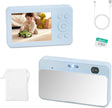 MUTRAIN Slide Open Digital Point and Shoot Android Camera with Mirror, 1080P Photography Practice, White, X10, 32G.