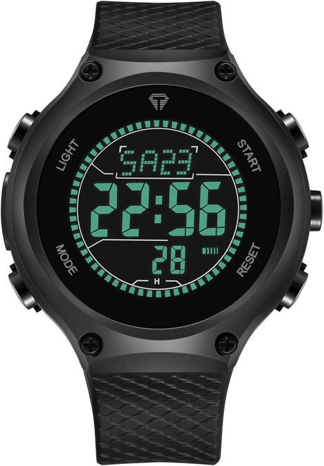 CIVO Wrist Watches Digital Mens Waterproof Black Sport Watch for Men Military Alarm Timer Date Stopwatch.