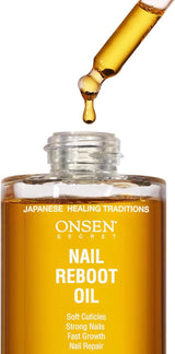 Organic Cuticle Oil for Nails - USA Made - Japanese Nail Oil Treatment for Damaged Nails - Natural Nail Care & Cuticle Repair - Visible Results For Perfect Nails - Nail Reboot Oil 10ml by Onsen.