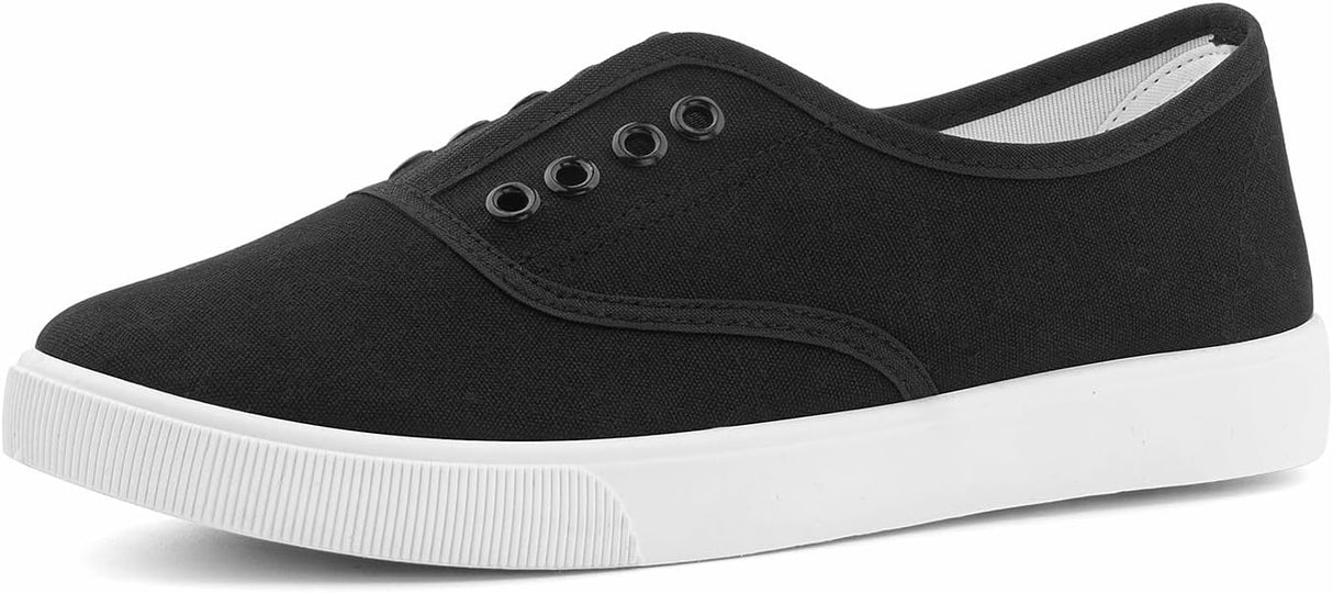 Hitmars Womens Canvas Shoes Slip On Trainers - Fashionable Lightweight and Breathable.