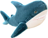 Kekeso Giant Shark Plush Pillow Soft Toy Stuffed Blue Shark Animal Pillow Comfortable Sleeping Pillow Back Cushion Doll Gift for Kids (60cm/23.62inch, Blue).