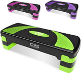 Aerobic Stepper platform -Step Steps board High - Exercise 2-5 Level Adjustable Height Fitness Workout Yoga Pilates Fitness Home Gym Removable Step Rise block.