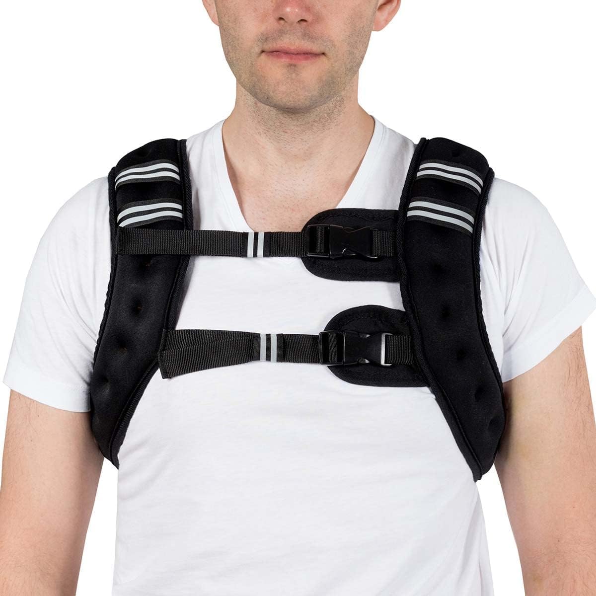 COSTWAY Weighted Vest, 5kg/9kg/15kg Fitness Weight Vests with Adjustable Buckles & Mesh Bag, for Man Woman Running Training.