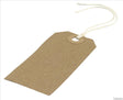 2x 50 Large Brown/Buff (Manilla) Strung 134x67mm Tag/Tie On Luggage Craft Labels.